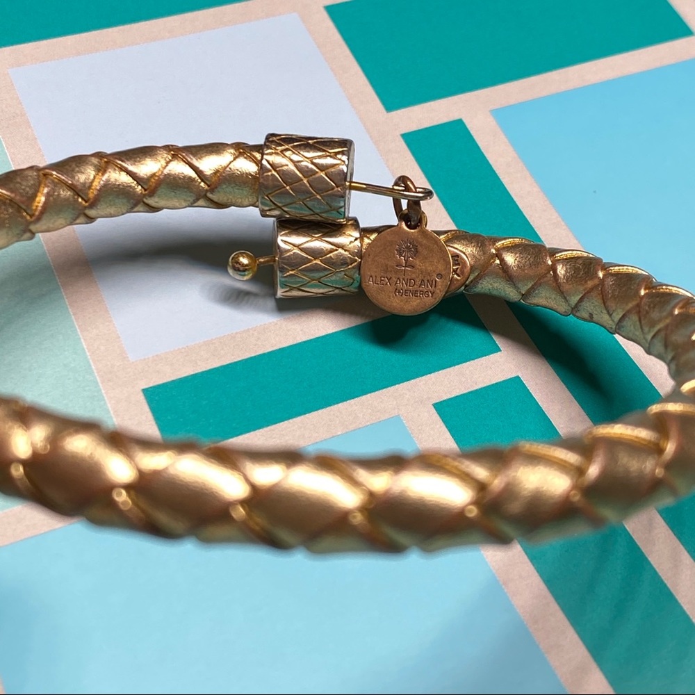 Alex and Ani Sold Out Gold Leather Wrap Bracelet - Picture 7 of 7
